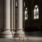 Hand Forged Iron Floor Candelabra (110cm) Hercules Knot Double Stem - Antique Copper or Gold Finish - Image 6