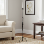 Hand Forged Iron Floor Candelabra (110cm) Hercules Knot Double Stem - Antique Copper or Gold Finish - Image 2