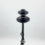 Hand Forged Iron Candelabra Pair (115cm) Antique Copper Expanded Open-Twist Stem - Image 4