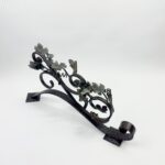 Hand Forged Iron Wall Art Scroll (54cm) Antique Copper & Green Patina Grapevine Motif - Image 14