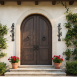 Hand Forged Iron Wall Art Scroll (54cm) Antique Copper & Green Patina Grapevine Motif - Image 3