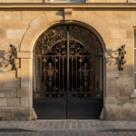 Hand Forged Iron Wall Art Scroll (54cm) Antique Copper & Green Patina Grapevine Motif - Image 5