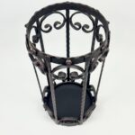 Hand Forged Iron Umbrella Stand (50cm) Antique Copper Scrollwork Design - Image 8