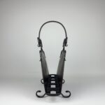 Hand Forged Iron Newspaper & Magazine Rack (54cm) Antique Gold Scroll Design with Arched Handle - Image 8