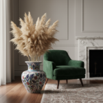 Handmade Ceramic Grand Vase (50cm) Traditional Iznik Blue & White Palace Design - Monumental Centerpiece / Floor Vase - Image 2