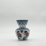 Hand Painted Ceramic Vase (15cm) Traditional Turkish Carnation Pattern - Classic Flared Neck Bud Vase for Table Decor - Image 5