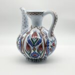 Handmade Ceramic Ewer Vase (20cm) Traditional Segmented Body Design with Spout & Handle - Turkish Pitcher Art Decor - Image 4
