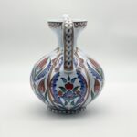 Handmade Ceramic Ewer Vase (20cm) Traditional Segmented Body Design with Spout & Handle - Turkish Pitcher Art Decor - Image 7