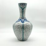 Handmade Ceramic Lidded Vase (30cm) Traditional Ottoman "Golden Horn" (Haliç) Style with Turquoise Bands - Decorative Art Object - Image 7