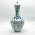 Handmade Ceramic Lidded Vase (30cm) Traditional Ottoman "Golden Horn" (Haliç) Style with Turquoise Bands - Decorative Art Object - Image 8