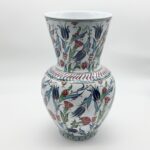 Handmade Ceramic Vase (30cm) Traditional Turkish Carnation & Tulip Pattern - Classic Flared Neck Decor - Image 5