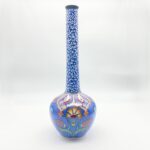Handmade Ceramic "Topuz" Vase (35cm) Round Mace Body with Long Golden Horn Neck - Unique Mixed Pattern Decor - Image 5