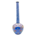 Handmade Ceramic "Topuz" Vase (35cm) Round Mace Body with Long Golden Horn Neck - Unique Mixed Pattern Decor - Image 4