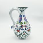 Handmade Ceramic Urn Vase (25cm) Vibrant Multi-Color Iznik Floral Garden Pattern - Traditional Turkish Decor - Image 6