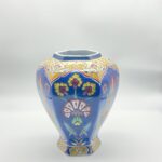Handmade Ceramic Hexagonal Lidded Jar (30cm) Royal Blue & Yellow Palace Design - 6-Sided "Temple Jar" Vase - Image 7