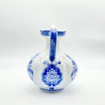 Handmade Ceramic Fluted Ewer (20cm) Blue & White Traditional Pitcher Form - Decorative Ribbed Jug - Image 8