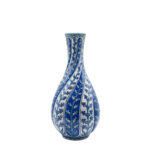Handmade Ceramic "Cesm-i Bulbul" Decanter (~35cm) Swirling Fluted Ewer - Blue & White Spiral Design - Image 5