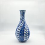 Handmade Ceramic "Cesm-i Bulbul" Decanter (~35cm) Swirling Fluted Ewer - Blue & White Spiral Design - Image 7