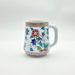 Handmade Ceramic Floral Tankard - Hand-Painted Red & Blue Tulips - Decorative Cup & Desk Organizer - Image 7