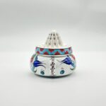 Handmade Ceramic Decorative Lemon Juicer Sculpture - Hand-Painted Iznik Tulips - Kitchen Shelf Decor Accent (Not Food Safe) - Image 8