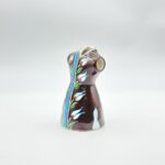 Handmade Ceramic Ottoman Kaftan Sculpture (12-15cm) - Brown "Sultan's Robe" with White Tulips - Cultural Shelf Decor - Image 5