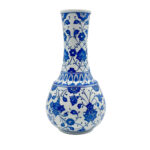 Handmade Ceramic "Gonca" Vase (25cm) - Classic Blue & White Floral Pattern - Traditional Ottoman Home Decor - Image 6
