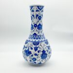 Handmade Ceramic "Gonca" Vase (25cm) - Classic Blue & White Floral Pattern - Traditional Ottoman Home Decor - Image 6
