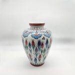 Handmade Ceramic "Vezir" Vase (30cm) - Lidded Design with Colorful Ottoman Tulips - Traditional Home Decor - Image 8