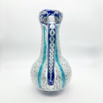 Handmade Ceramic Tall Pitcher (40cm) - Turquoise Stripes & Golden Horn Pattern - Mediterranean Decor - Image 6