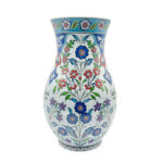 Handmade Ceramic "Armudi" Vase (30cm) - Elegant Pear Shape with Purple & Red Spring Flowers - Romantic Home Decor - Image 7