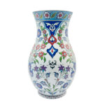 Handmade Ceramic "Armudi" Vase (30cm) - Elegant Pear Shape with Purple & Red Spring Flowers - Romantic Home Decor - Image 6