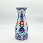 Handmade Ceramic Conical Vase (25cm) - Embossed Dotted Texture & Purple Accents - Elegant Bud Vase - Image 6
