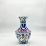 Handmade Ceramic Classic Vase (30cm) - Cobalt Blue Shoulder & Spring Blossoms - Timeless Floral Decor - Image 8