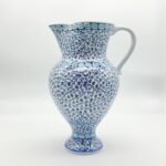 Handmade Ceramic "Masrapa" Pitcher (25cm) - Classic Blue Golden Horn (Halic) Pattern - Traditional Ottoman Art - Image 7