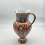 Handmade Ceramic "Masrapa" Pitcher (25cm) - Classic Iznik Fish Scale Pattern - Warm Terracotta Decor - Image 6