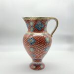 Handmade Ceramic "Masrapa" Pitcher (25cm) - Classic Iznik Fish Scale Pattern - Warm Terracotta Decor - Image 10