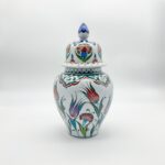Handmade Ceramic "Kupecik" Ginger Jar (20cm) - Vibrant Spring Garden Pattern - Lidded Home Decor - Image 5