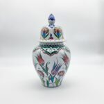 Handmade Ceramic "Kupecik" Ginger Jar (20cm) - Vibrant Spring Garden Pattern - Lidded Home Decor - Image 6