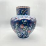 Handmade Monumental Iznik Floor Vase (50cm) - Deep Cobalt Blue & Floating Flora - Ottoman Art Decor - Image 6