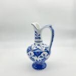 Handmade Ceramic "Ibrik" Ewer (20cm) - Classic Blue & White Lotus & Arch Pattern - Traditional Ottoman Pitcher - Image 10