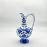 Handmade Ceramic "Ibrik" Ewer (20cm) - Classic Blue & White Lotus & Arch Pattern - Traditional Ottoman Pitcher - Image 9