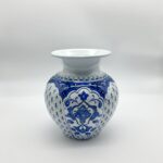 Handmade Ceramic Vase (20cm) - Classic Blue & White Floral Medallions - Traditional Iznik Decor - Image 8