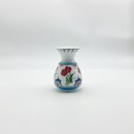 Handmade Ceramic Petite "Kandil" Vase (15cm) - Red Spring Blossoms - Traditional Iznik Decor - Image 7
