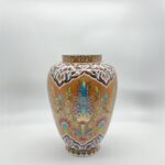 Handmade Ceramic "Shah" Ginger Jar (30cm) - Rare Amber/Orange Ground & Cypress - Traditional Lidded Decor - Image 6