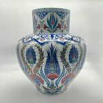 Handmade Monumental Floor Vase (50cm) - Classic Iznik Pattern with Cypress - Ottoman Court Art - Image 7