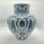 Handmade Monumental Floor Vase (50cm) - Classic Iznik Pattern with Cypress - Ottoman Court Art - Image 8