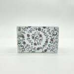 Handmade Ceramic Sticky Note Holder - Red Tulips & Spiral Vines - Iznik Desk Accessory - Image 6