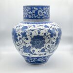 Handmade Monumental Ceramic Urn (50cm) - Classic Blue & White "Baba Nakkas" Style - Large Floor Vase - Image 5