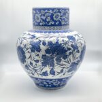 Handmade Monumental Ceramic Urn (50cm) - Classic Blue & White "Baba Nakkas" Style - Large Floor Vase - Image 6