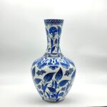 Handmade Ceramic Lidded Vase (30cm) - Blue & White Tulips & Cloud Collar - Classic Iznik Decor - Image 8